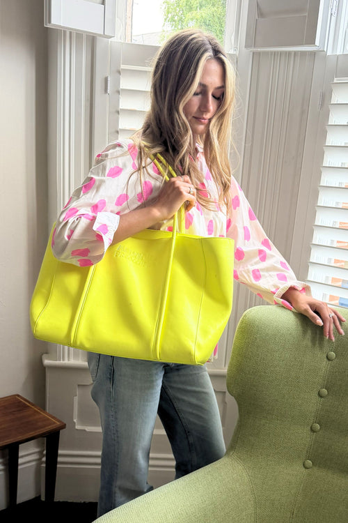 Load image 1 in gallery view. The Mid Tote Bag: Neon Yellow