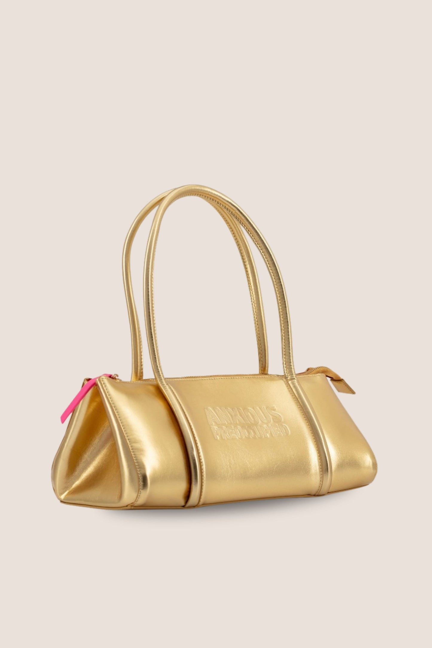 The Barrel Bag: Gold Metallic