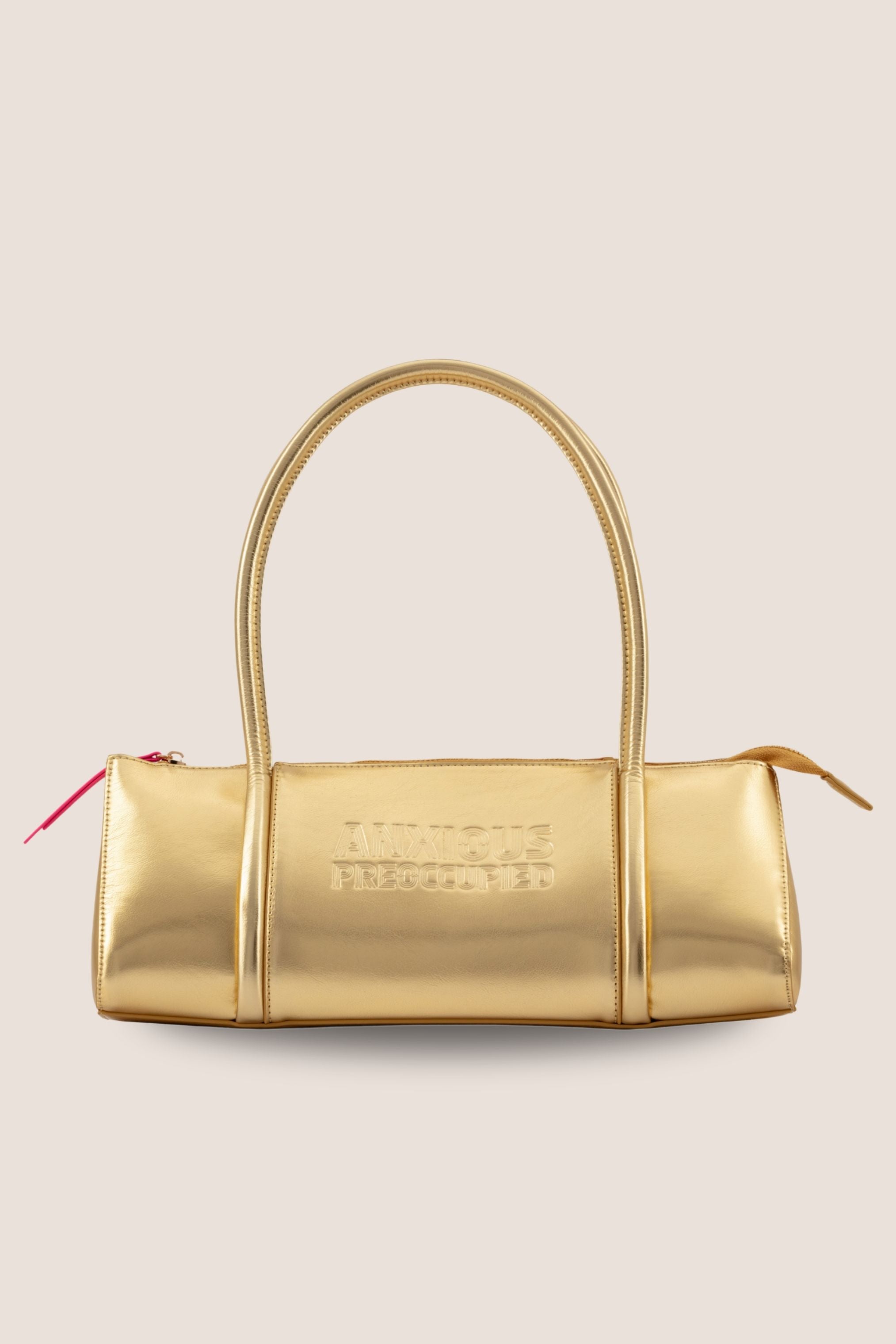 The Barrel Bag: Gold Metallic