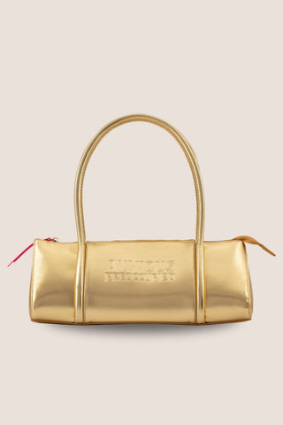 The Barrel Bag: Gold Metallic