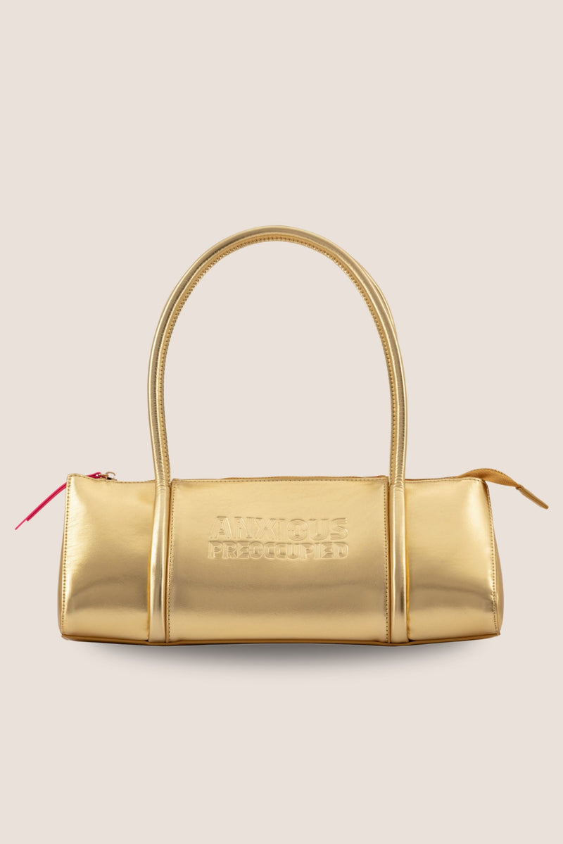 The Barrel Bag: Gold Metallic