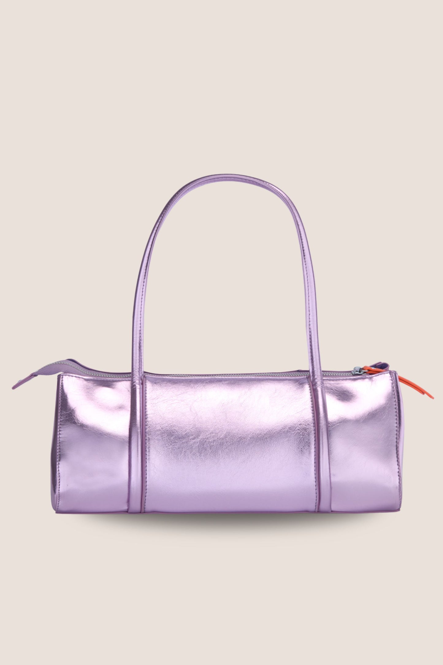 The Barrel Bag: Lilac Metallic