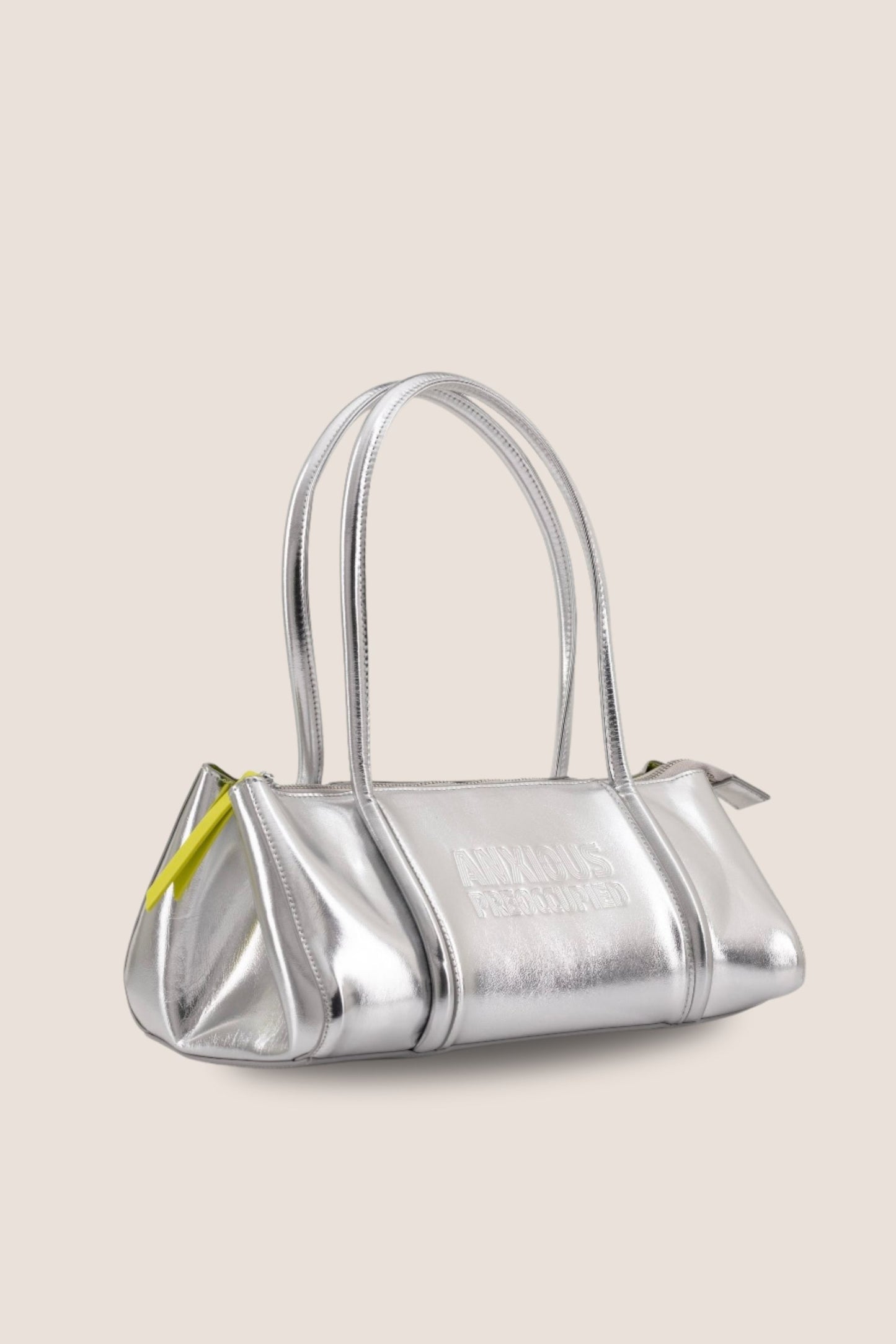 The Barrel Bag: Silver Metallic