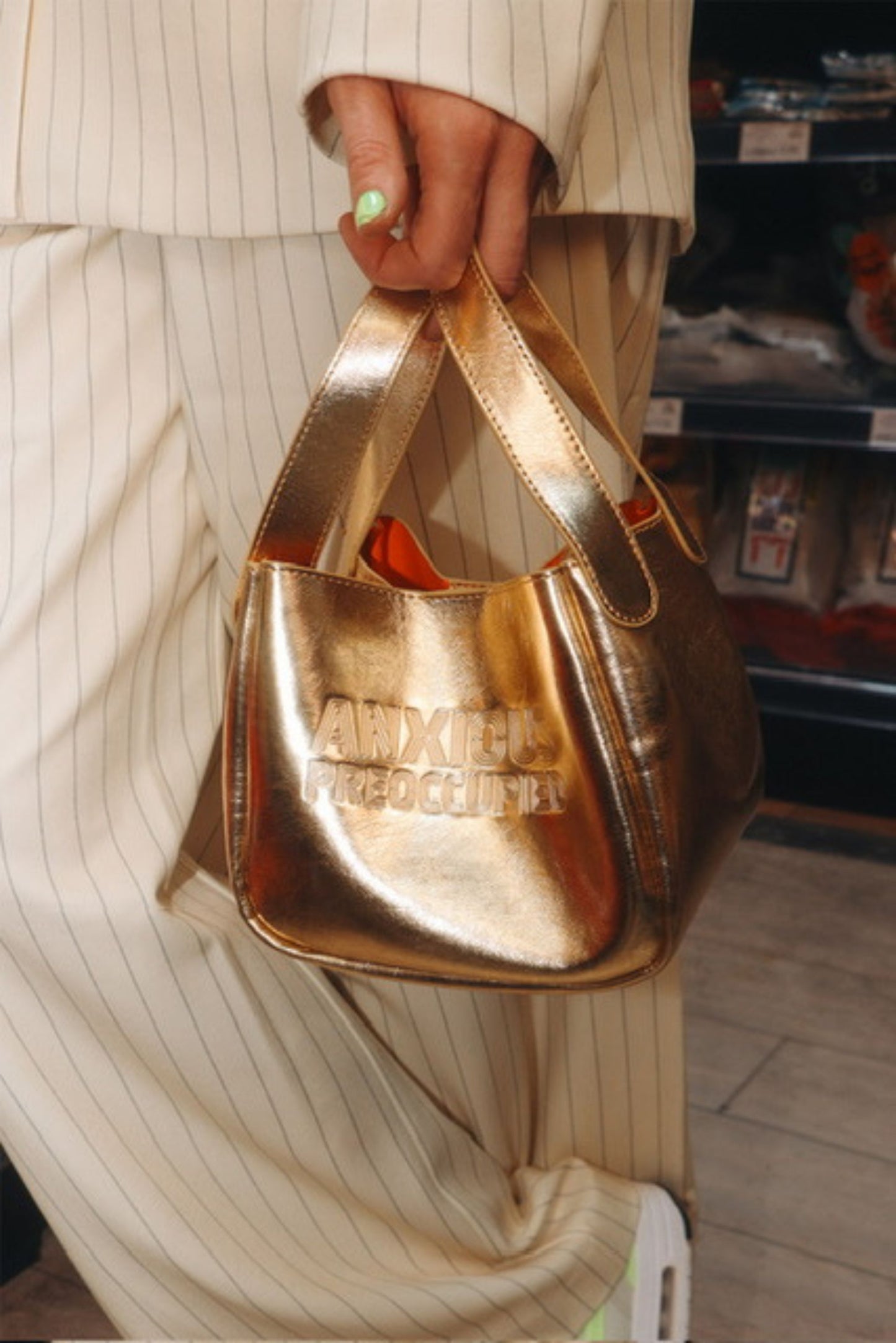 The Bucket Bag: Gold Metallic
