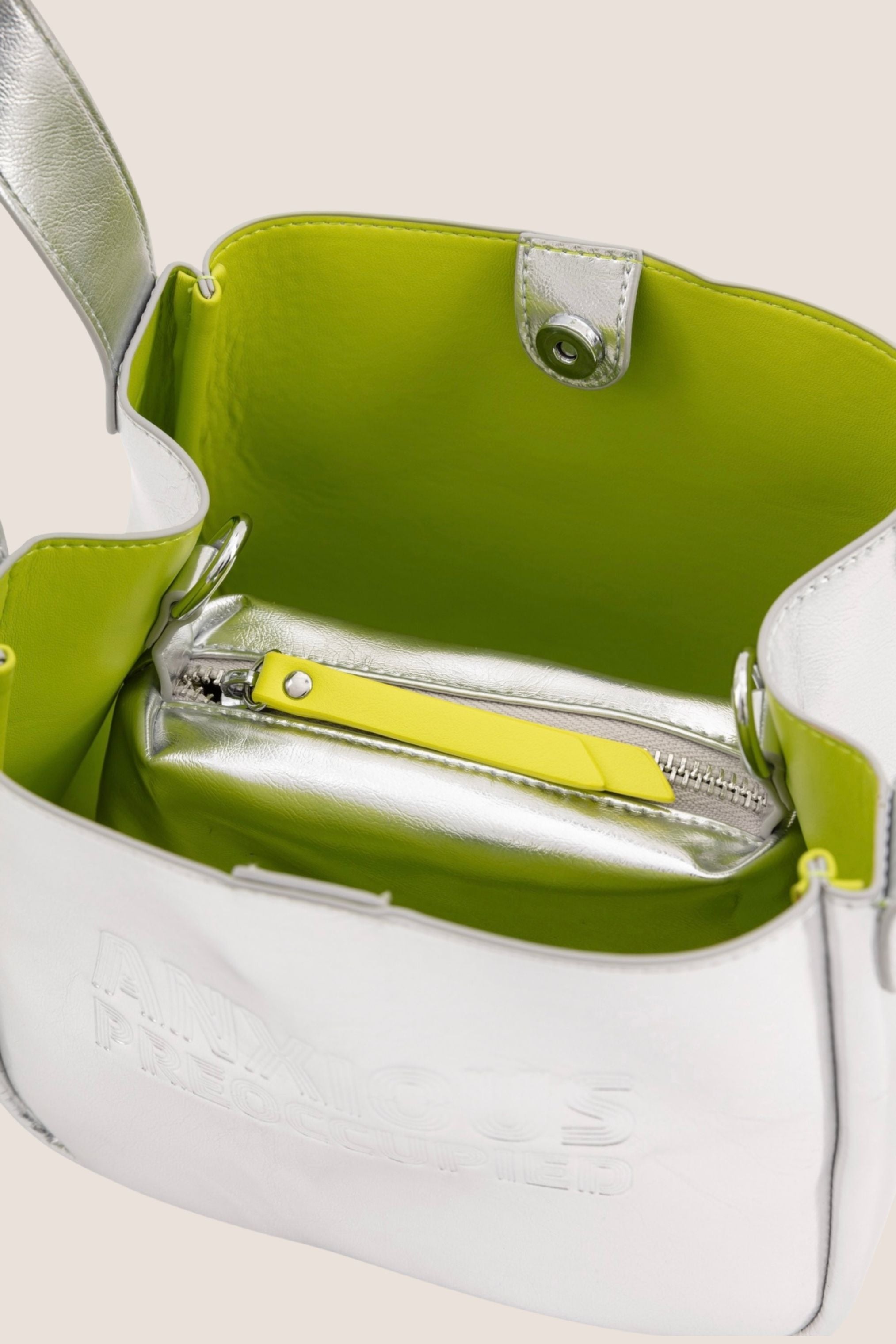 The Bucket Bag: Silver Metallic