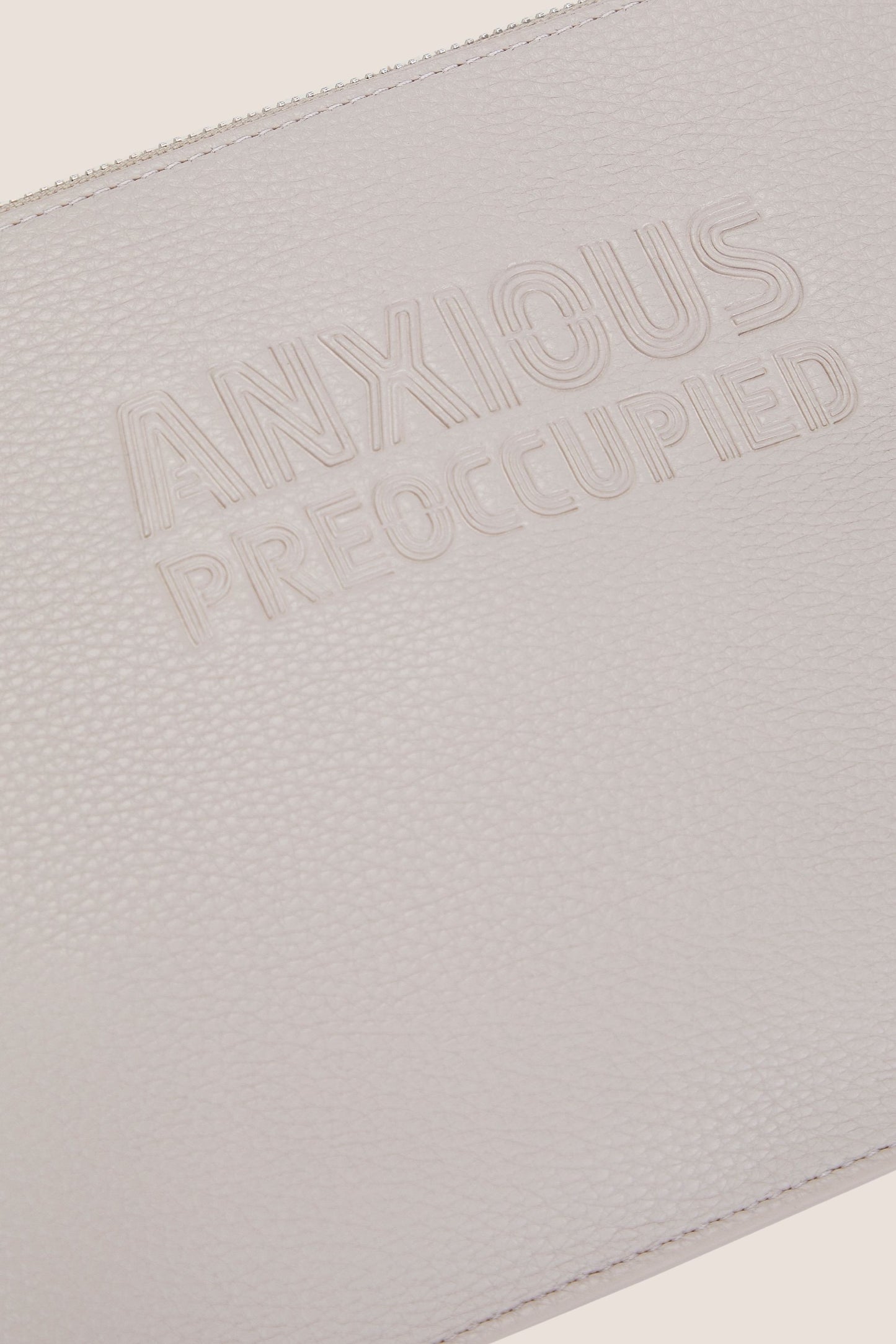 The Clutch Bag/Wallet: Beige Crossbody Removable Strap