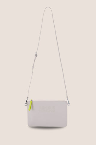 The Clutch Bag/Wallet: Beige Crossbody Removable Strap