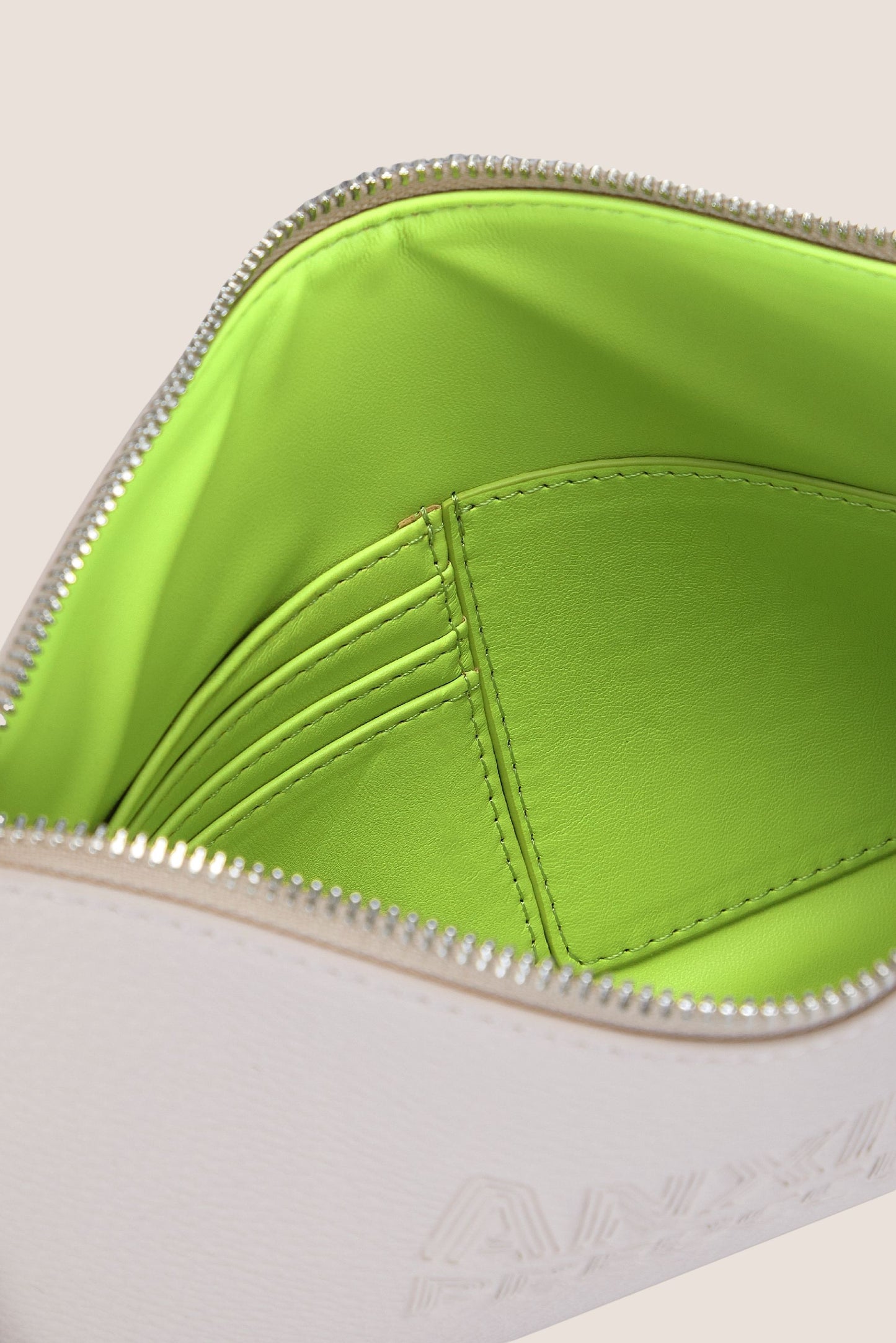The Clutch Bag/Wallet: Beige Crossbody Removable Strap