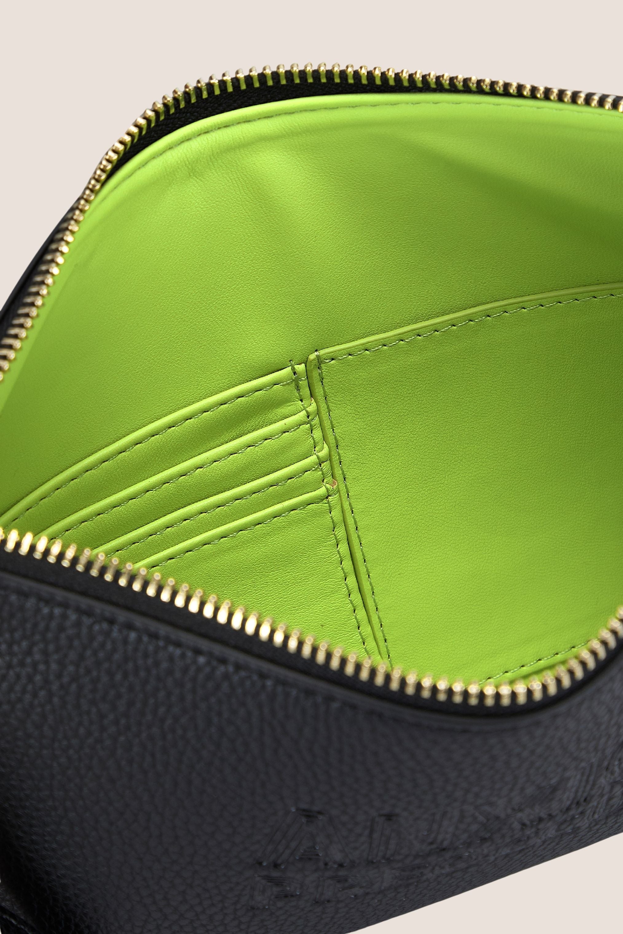 The Clutch Bag/Wallet: Black Crossbody Removable Strap