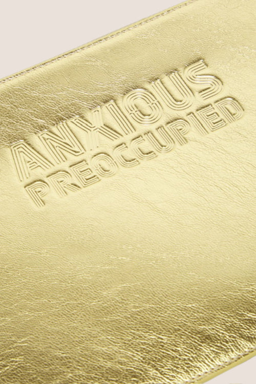 Load image 1 in gallery view. The Clutch Bag/Wallet: Gold Metallic Crossbody Removable Strap