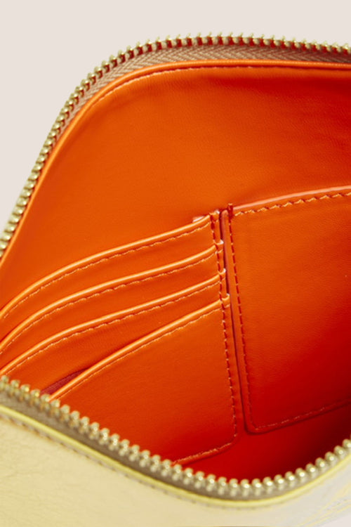 Load image 1 in gallery view. The Clutch Bag/Wallet: Gold Metallic Crossbody Removable Strap