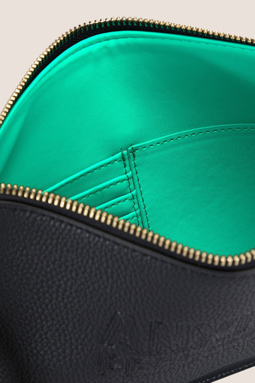 Load image 1 in gallery view. The Clutch Bag/Wallet: Black Crossbody Removable Strap