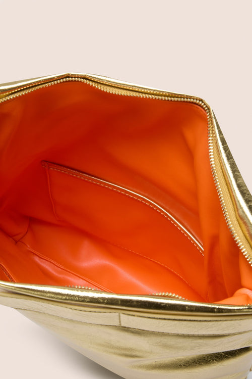 Load image 1 in gallery view. The Convertible Clutch to Tote: Gold