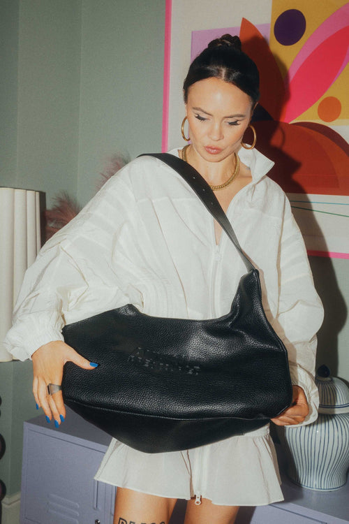 Load image 1 in gallery view. The Half Moon Bag: Black