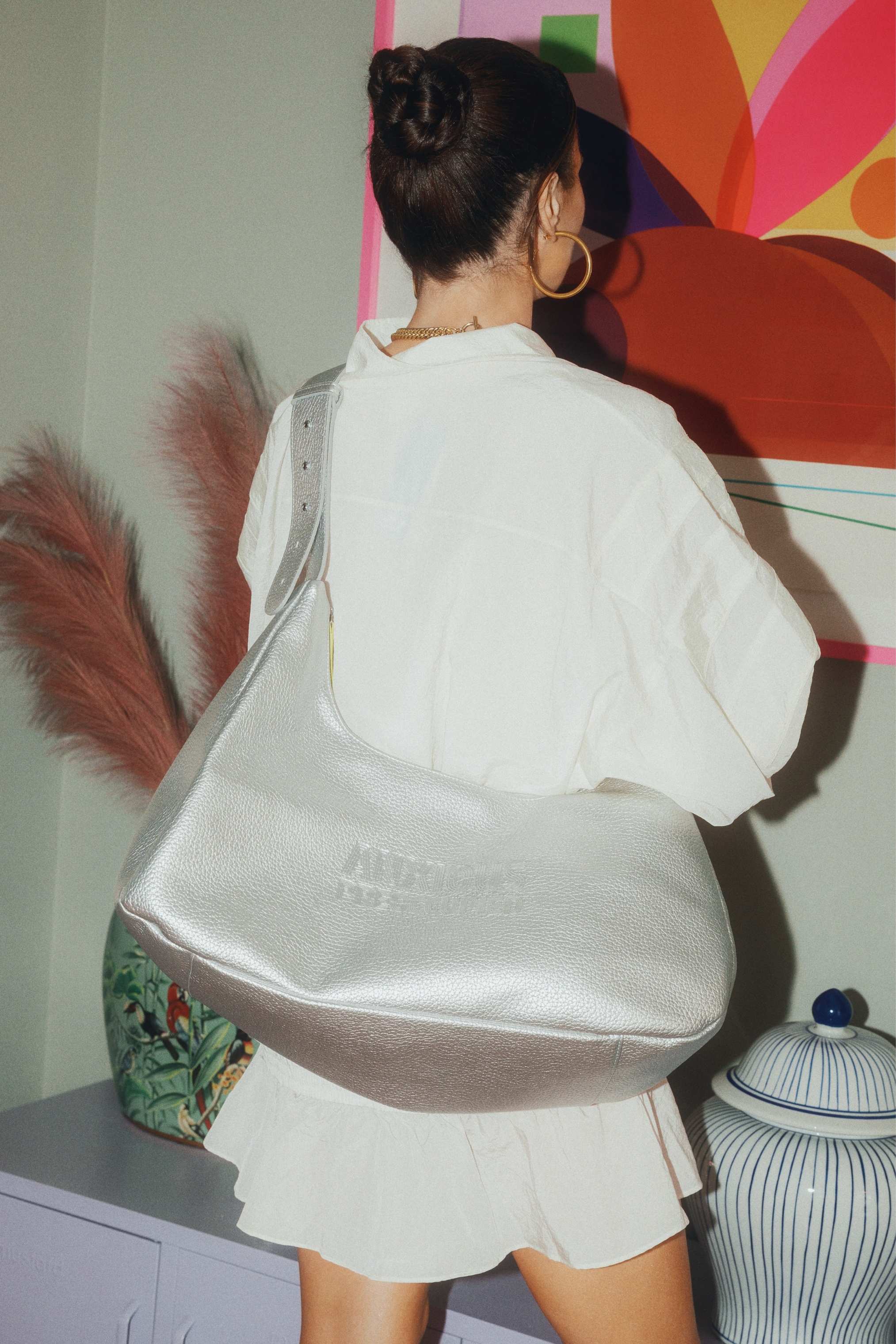 The Half Moon Bag: Silver