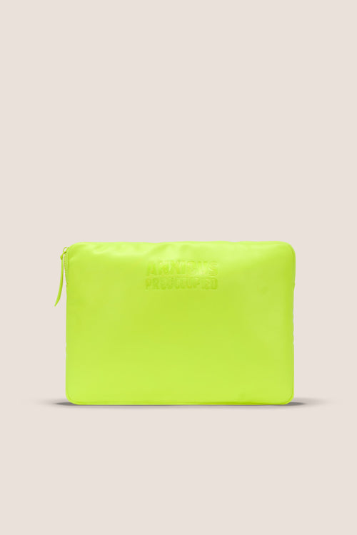 Load image 1 in gallery view. The Padded Laptop Case: Neon Yellow