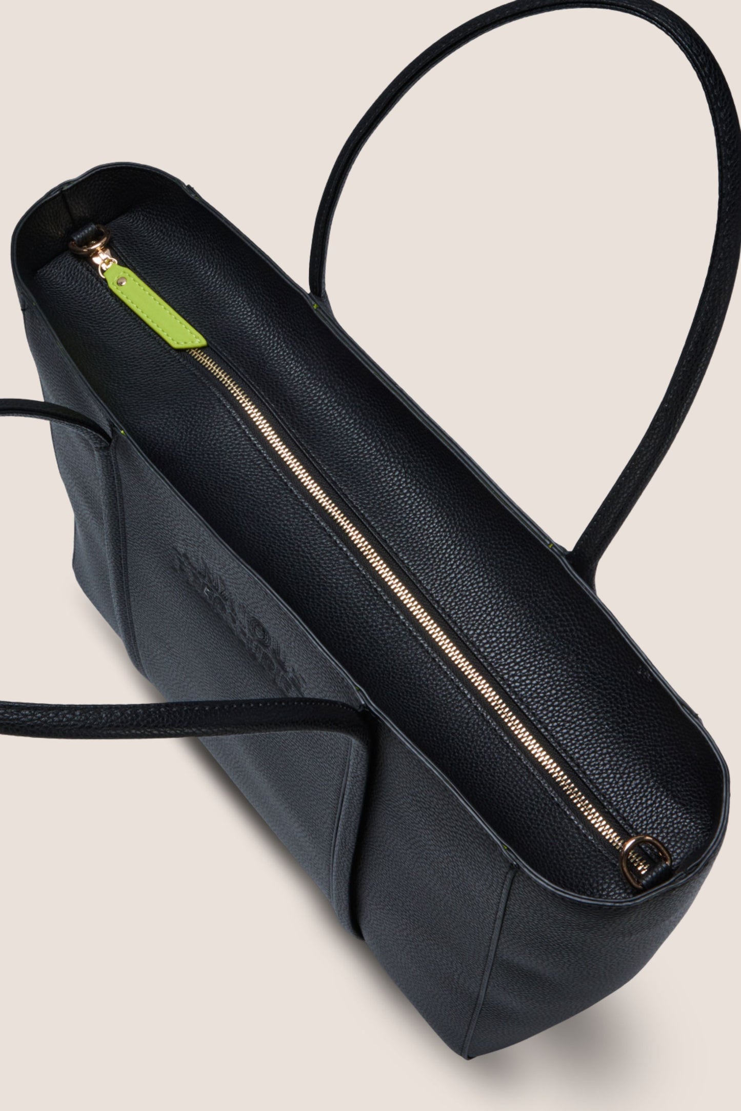 The Zipped Mid Tote Bag: Black
