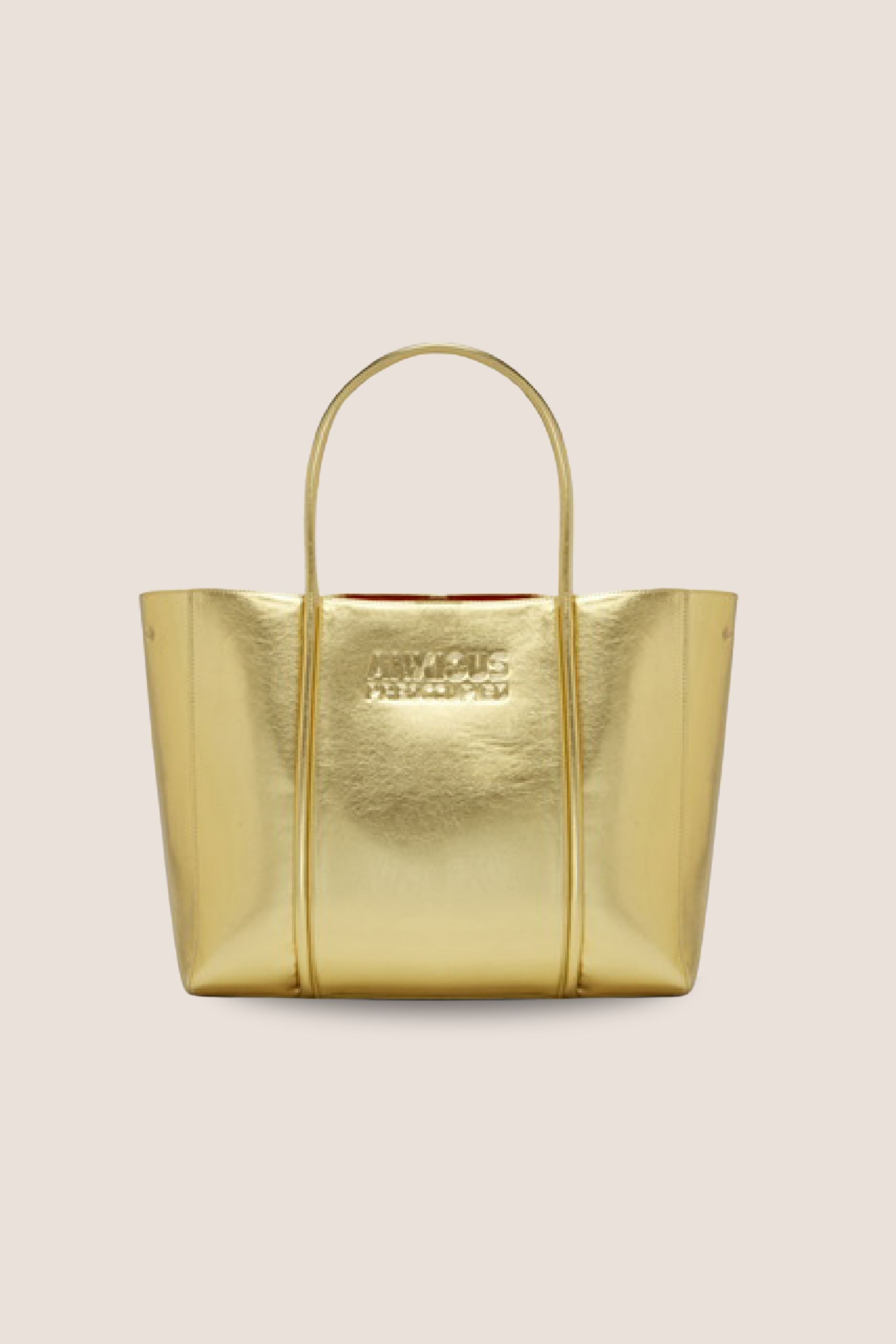 The Mid Tote Bag: Gold Metallic
