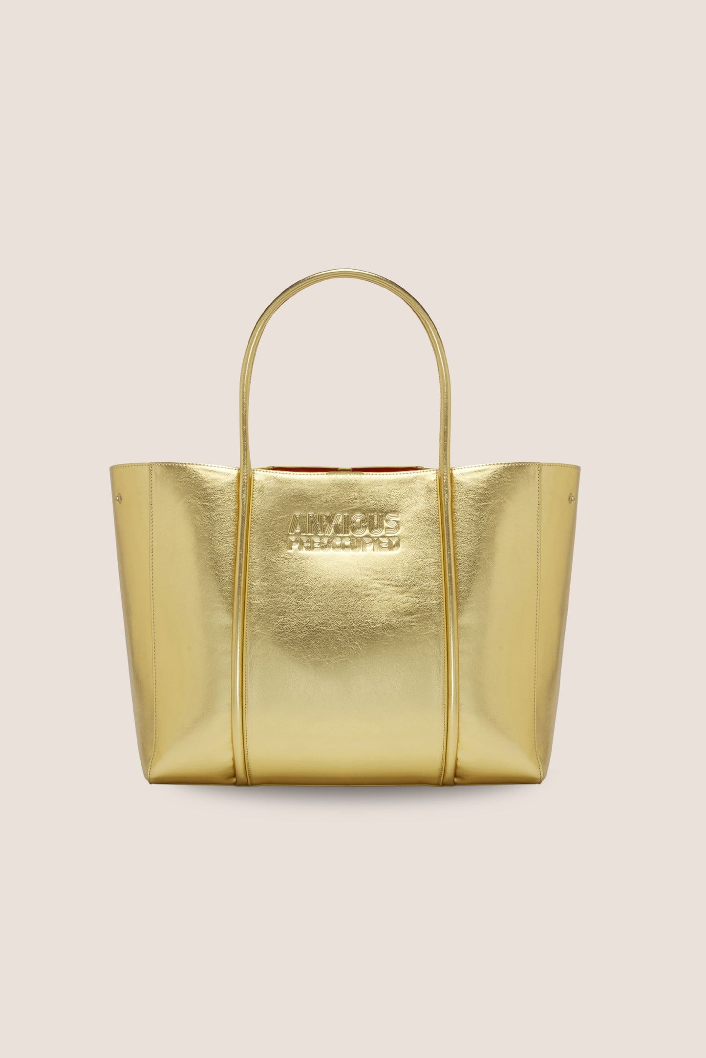 The Mid Tote Bag: Gold Metallic