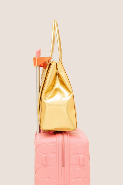 Load image 1 in gallery view. The Mid Tote Bag: Gold Metallic