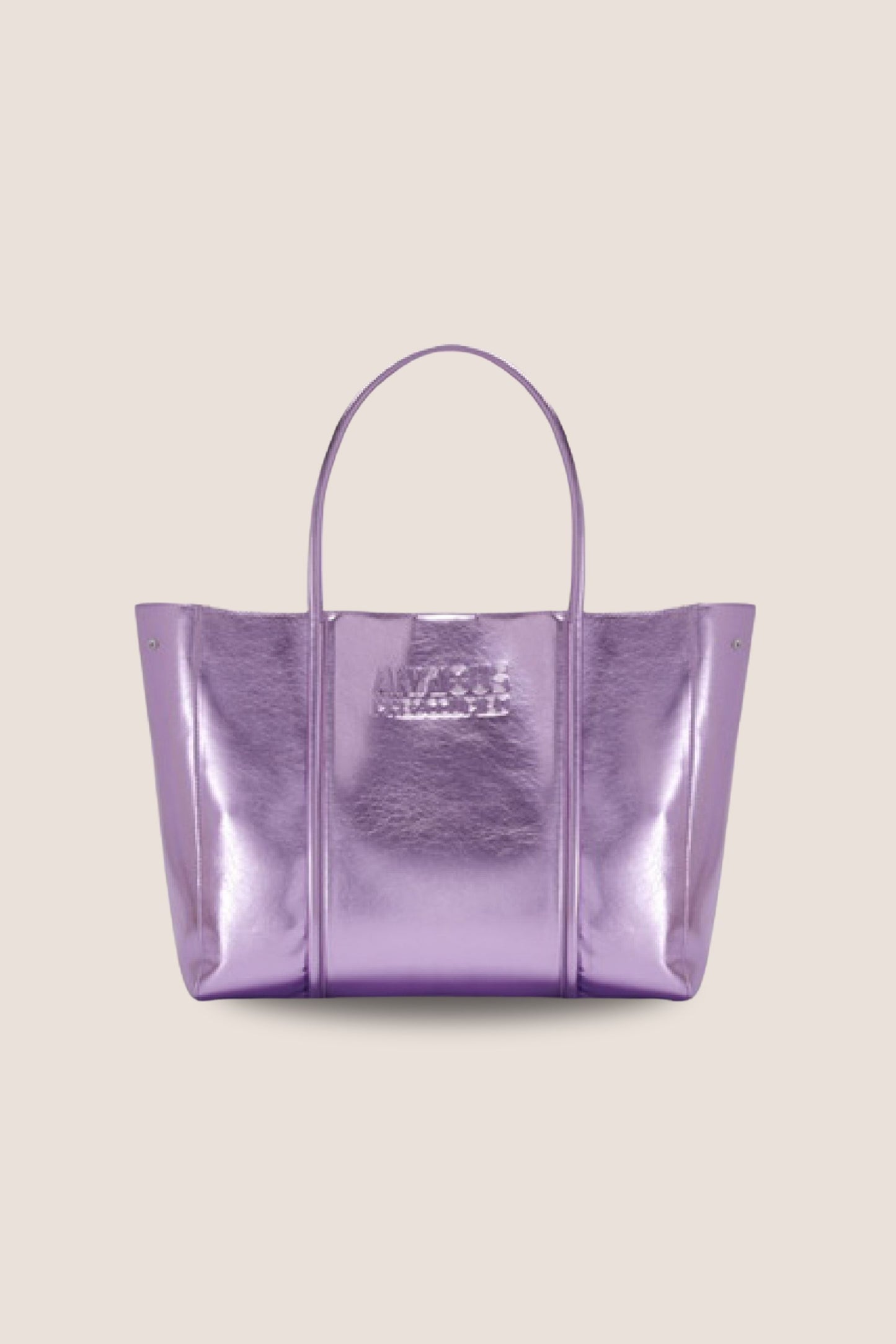 The Mid Tote Bag: Lilac Metallic