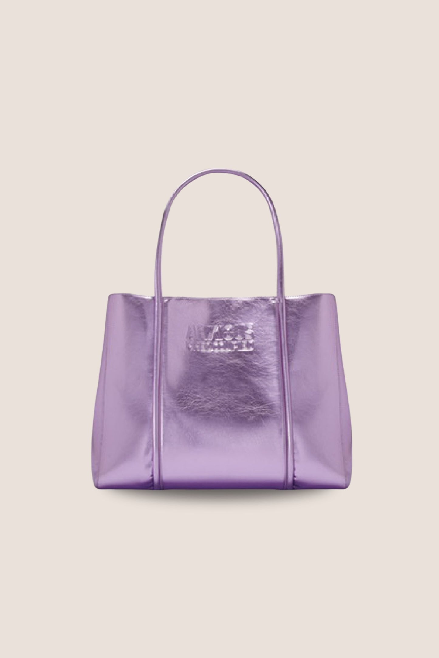 The Mid Tote Bag: Lilac Metallic