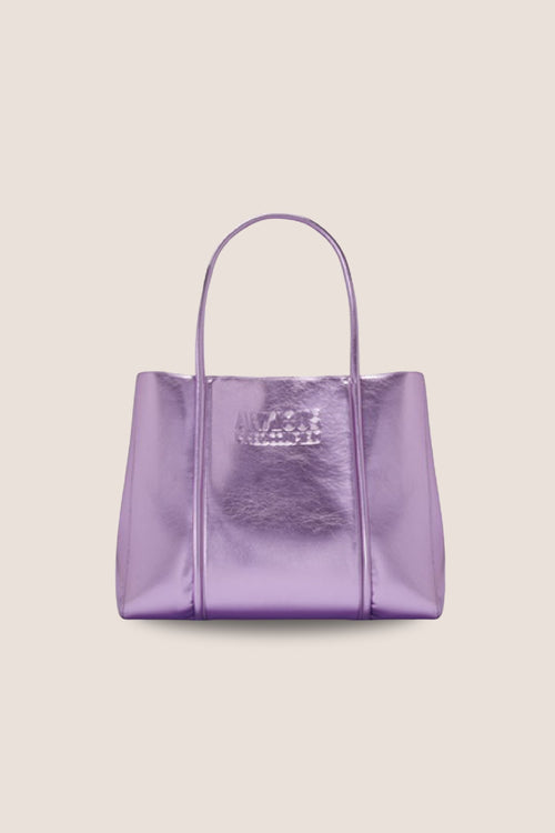 Load image 1 in gallery view. The Mid Tote Bag: Lilac Metallic