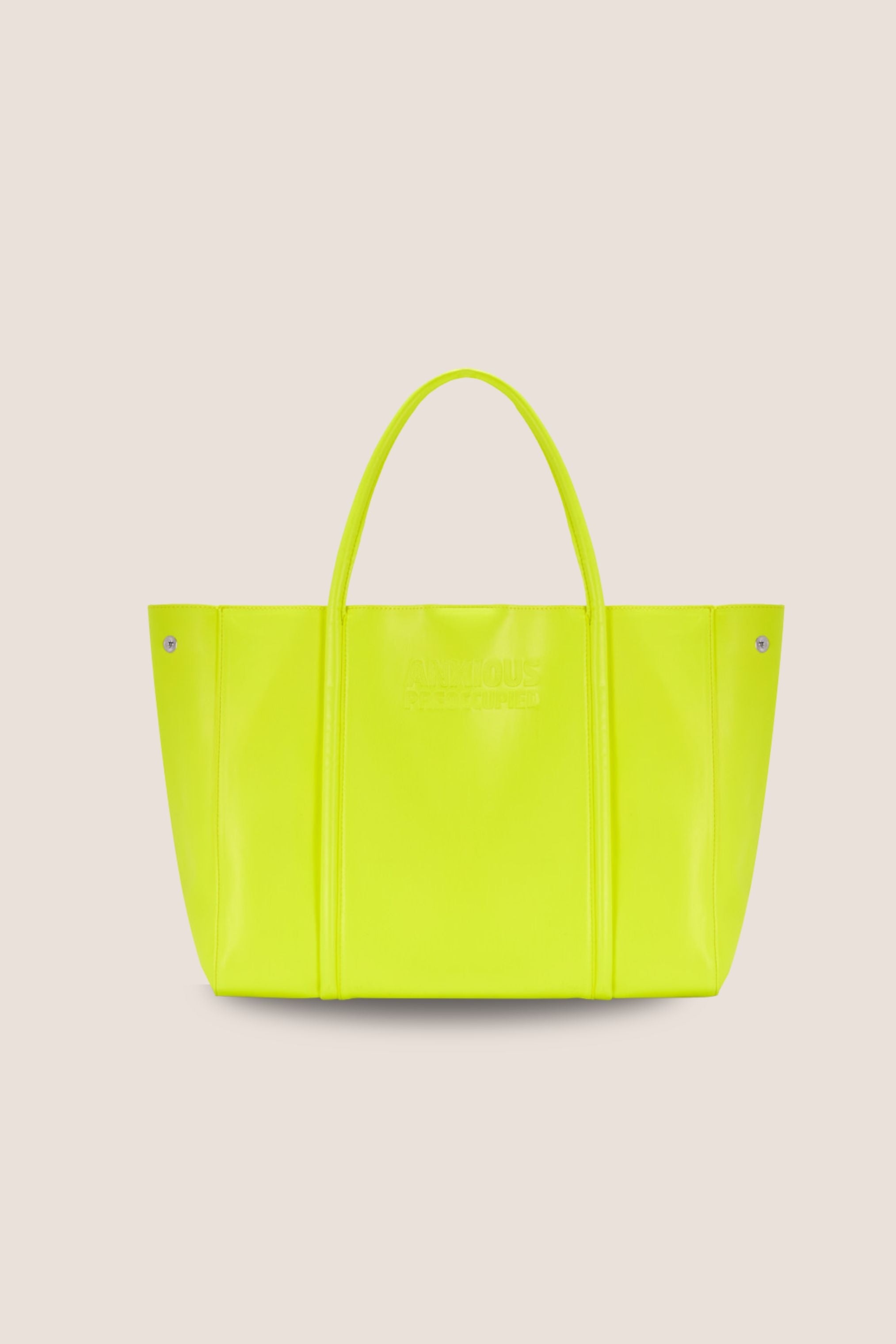 The Mid Tote: Neon Yellow Bag
