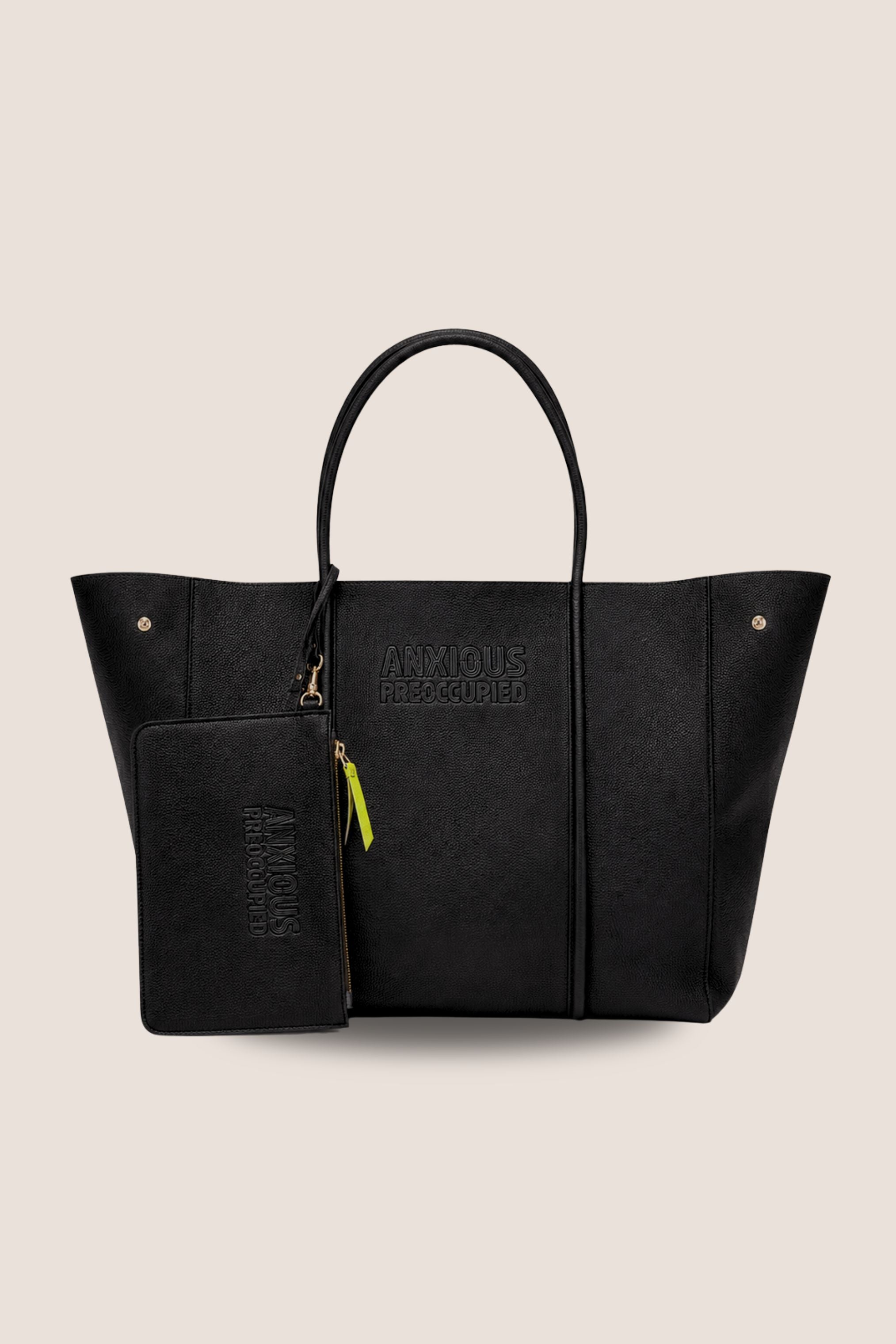 The Oversized Black Bag with Strap | Anxious Preoccupied