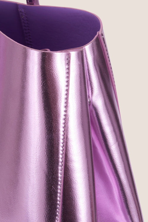 Load image 1 in gallery view. The Oversized Tote Bag: Lilac Metallic