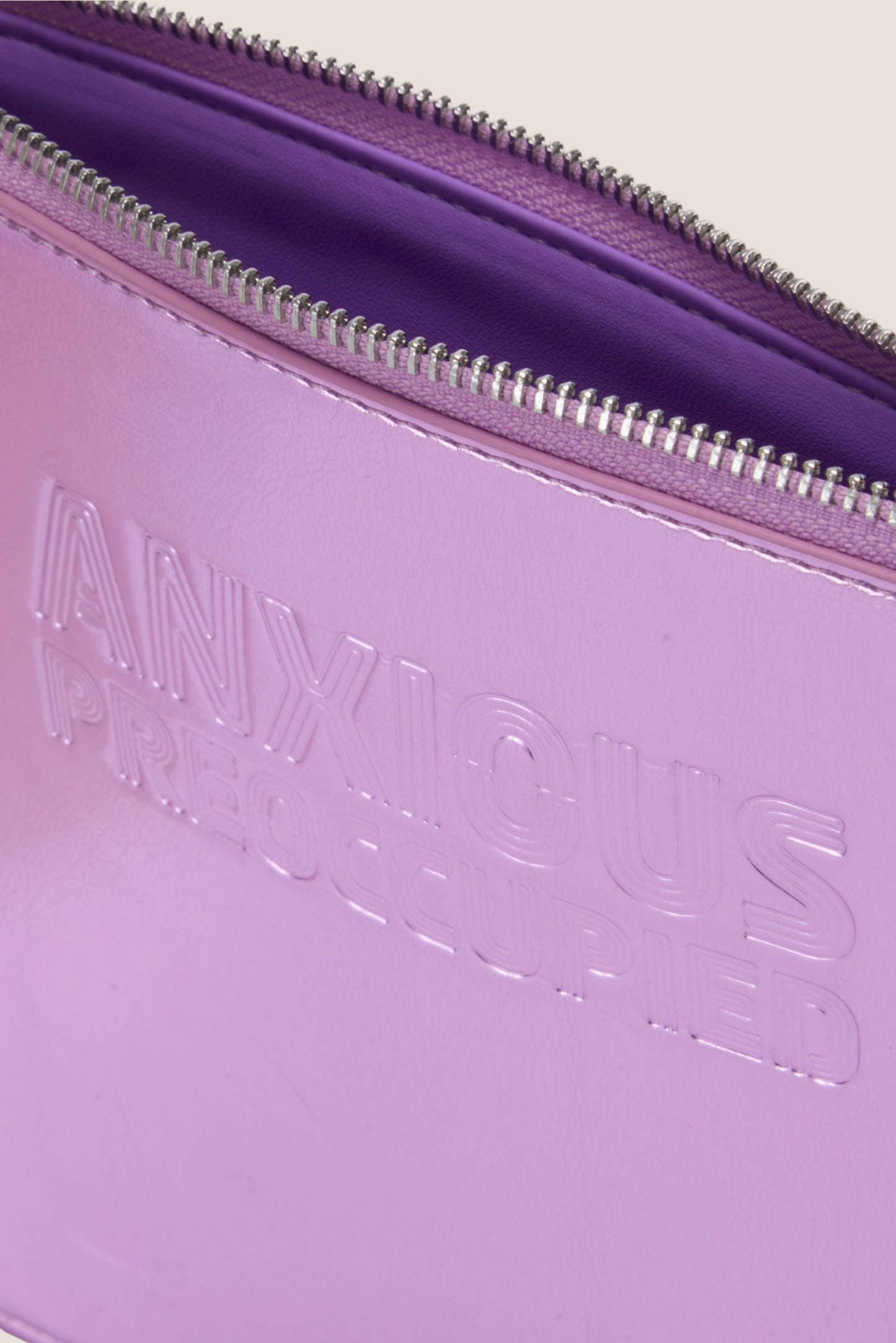 The Oversized Tote Bag: Lilac Metallic