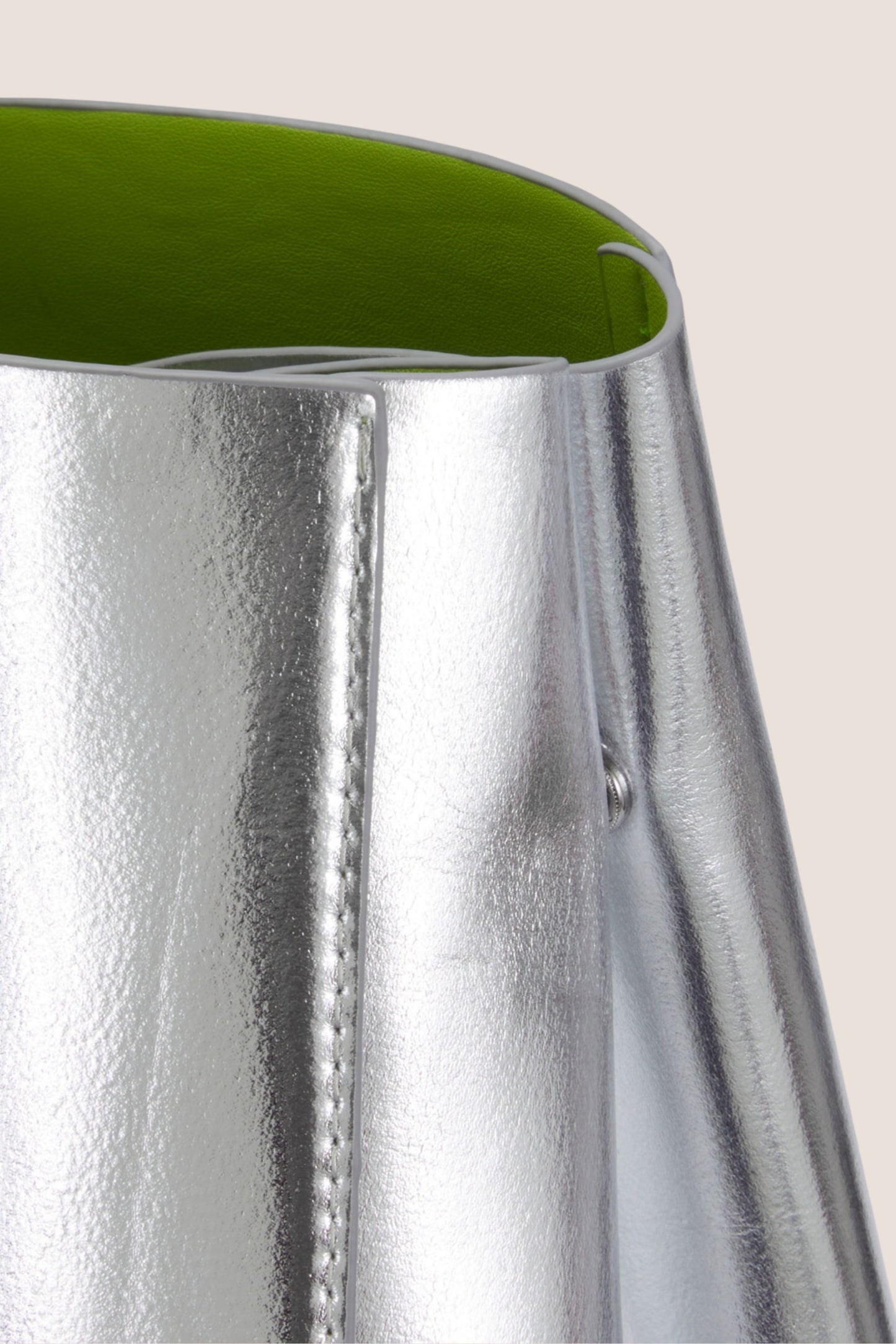 The Oversized Tote Bag: Silver Metallic