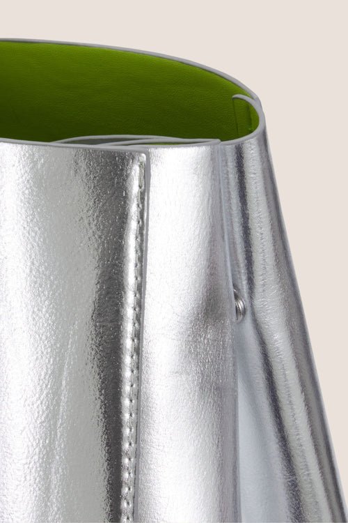 Load image 1 in gallery view. The Oversized Tote Bag: Silver Metallic
