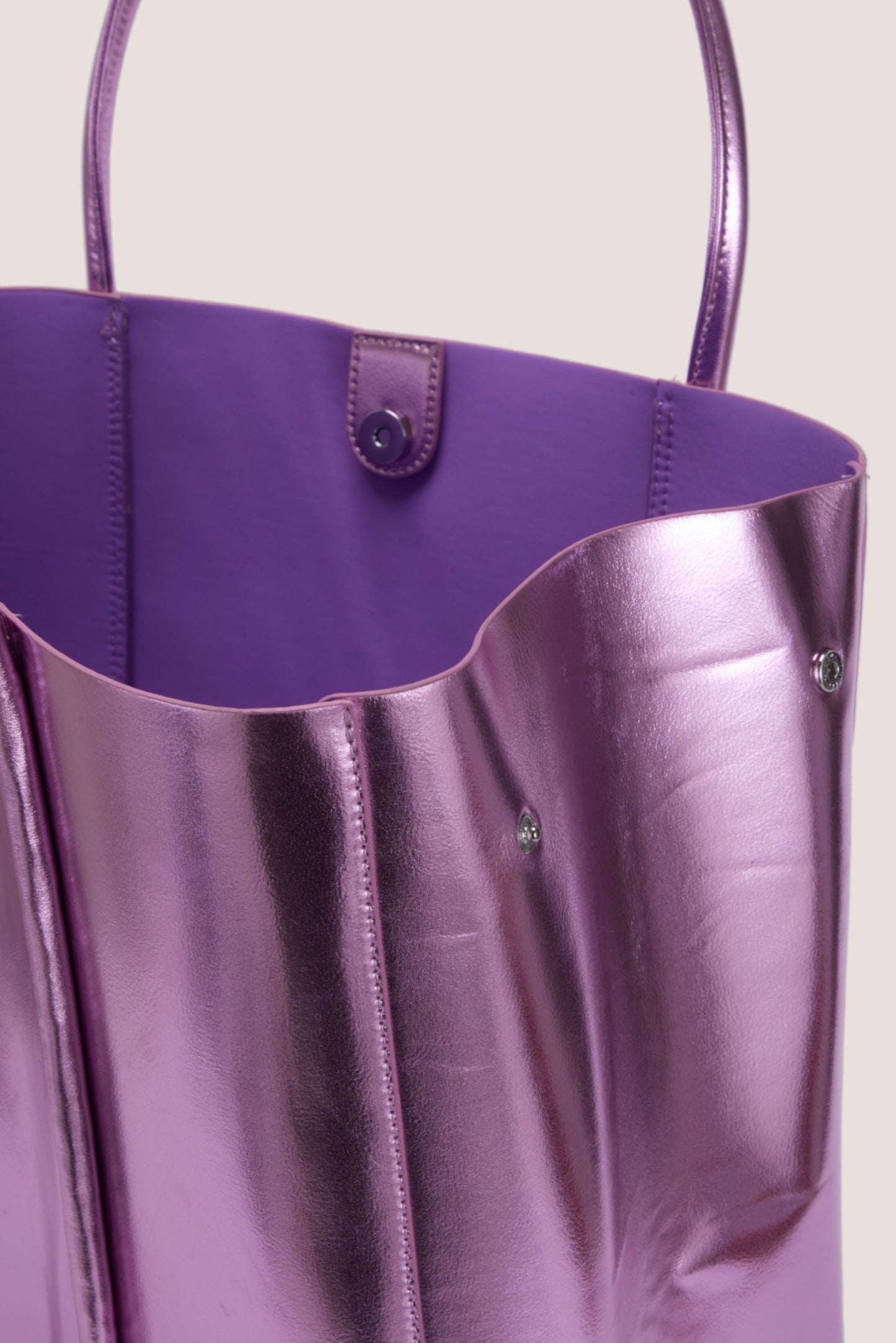 The Oversized Tote Bag: Lilac Metallic