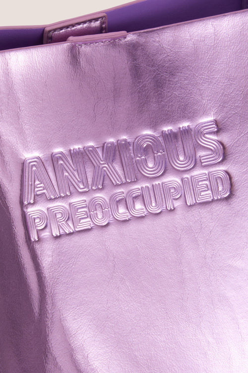Load image 1 in gallery view. The Oversized Tote Bag: Lilac Metallic