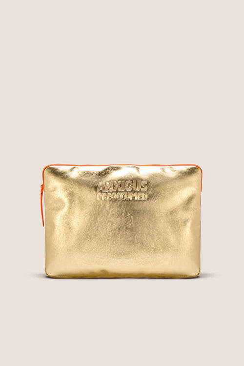 Load image 1 in gallery view. The Padded Laptop Case: Gold