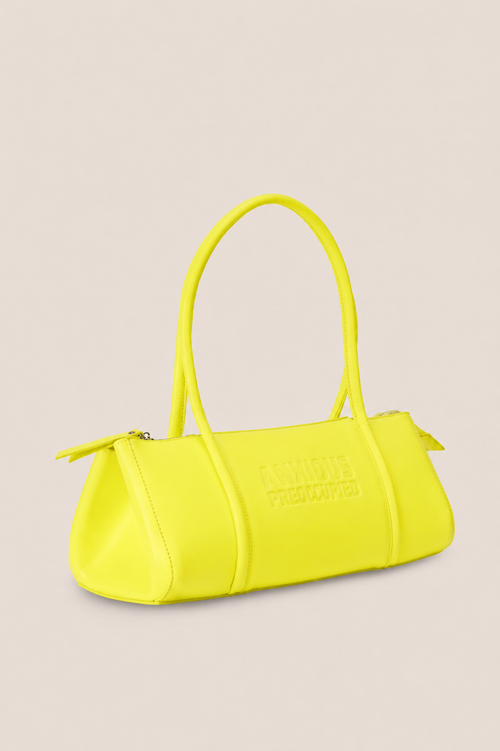 Load image 1 in gallery view. The Barrel Bag: Neon Yellow