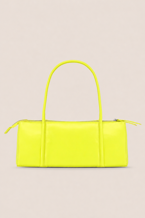 Load image 1 in gallery view. The Barrel Bag: Neon Yellow