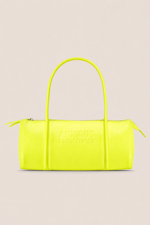 Load image 1 in gallery view. The Barrel Bag: Neon Yellow