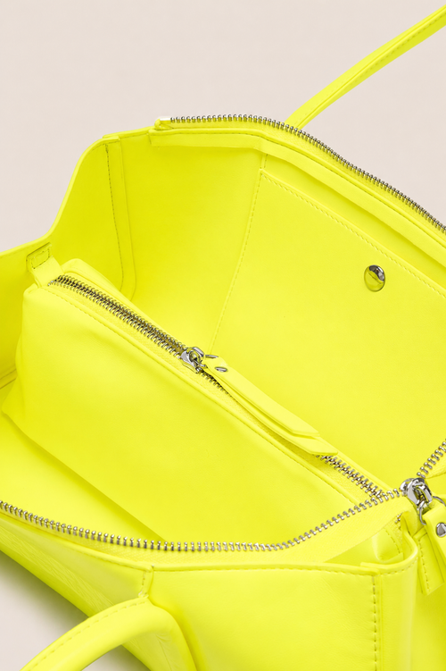 Load image 1 in gallery view. The Barrel Bag: Neon Yellow