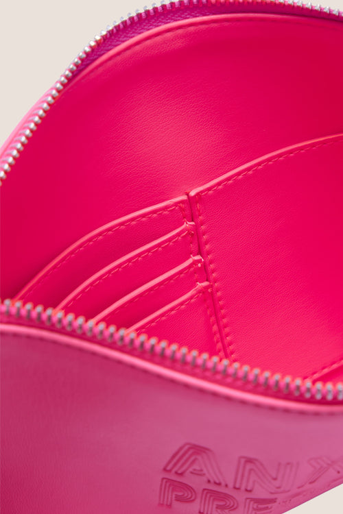 Load image 1 in gallery view. The Clutch Bag/Wallet: Neon Pink Crossbody Removable Strap