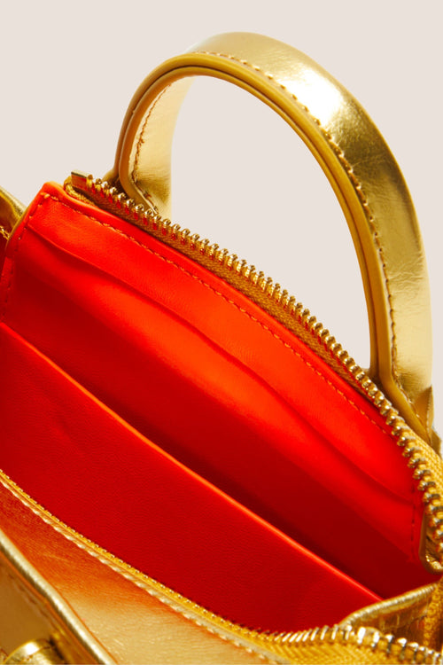 Load image 1 in gallery view. The Micro Bag: Gold Metallic