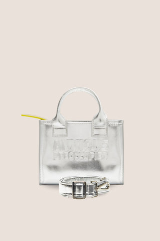 The Micro Bag: Silver Metallic