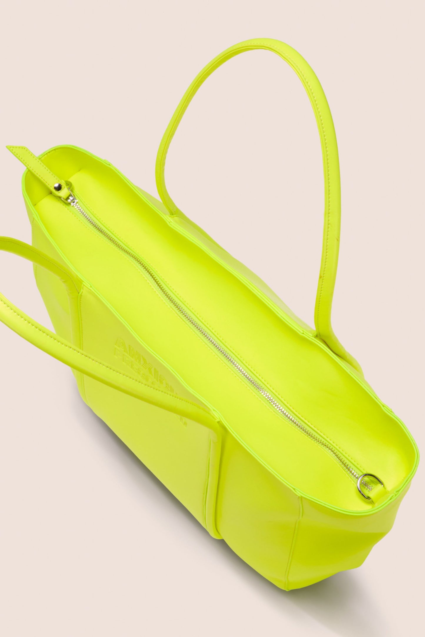 The Zipped Mid Tote Bag: Neon Yellow