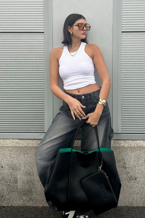 Load image 1 in gallery view. The Oversized Tote Bag: Black