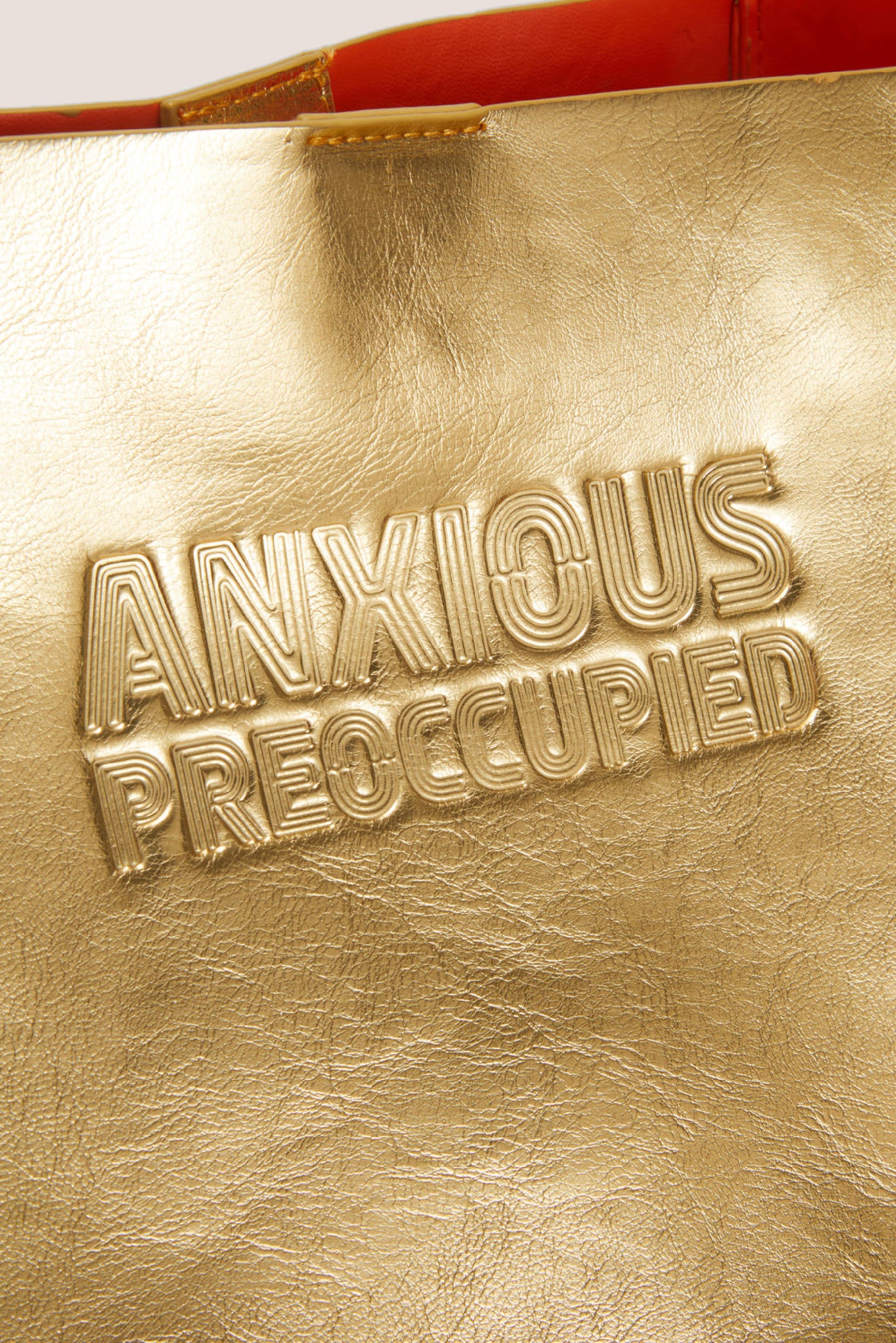 The Oversized Tote Bag: Gold Metallic