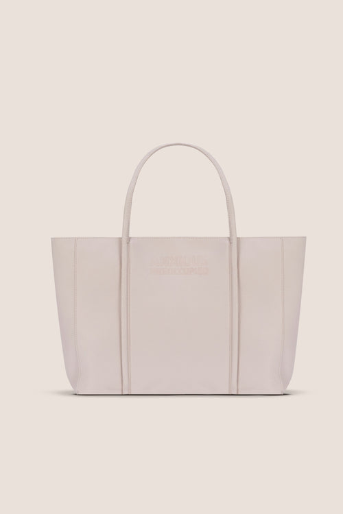 Load image 1 in gallery view. The Zipped Mid Tote Bag: Beige