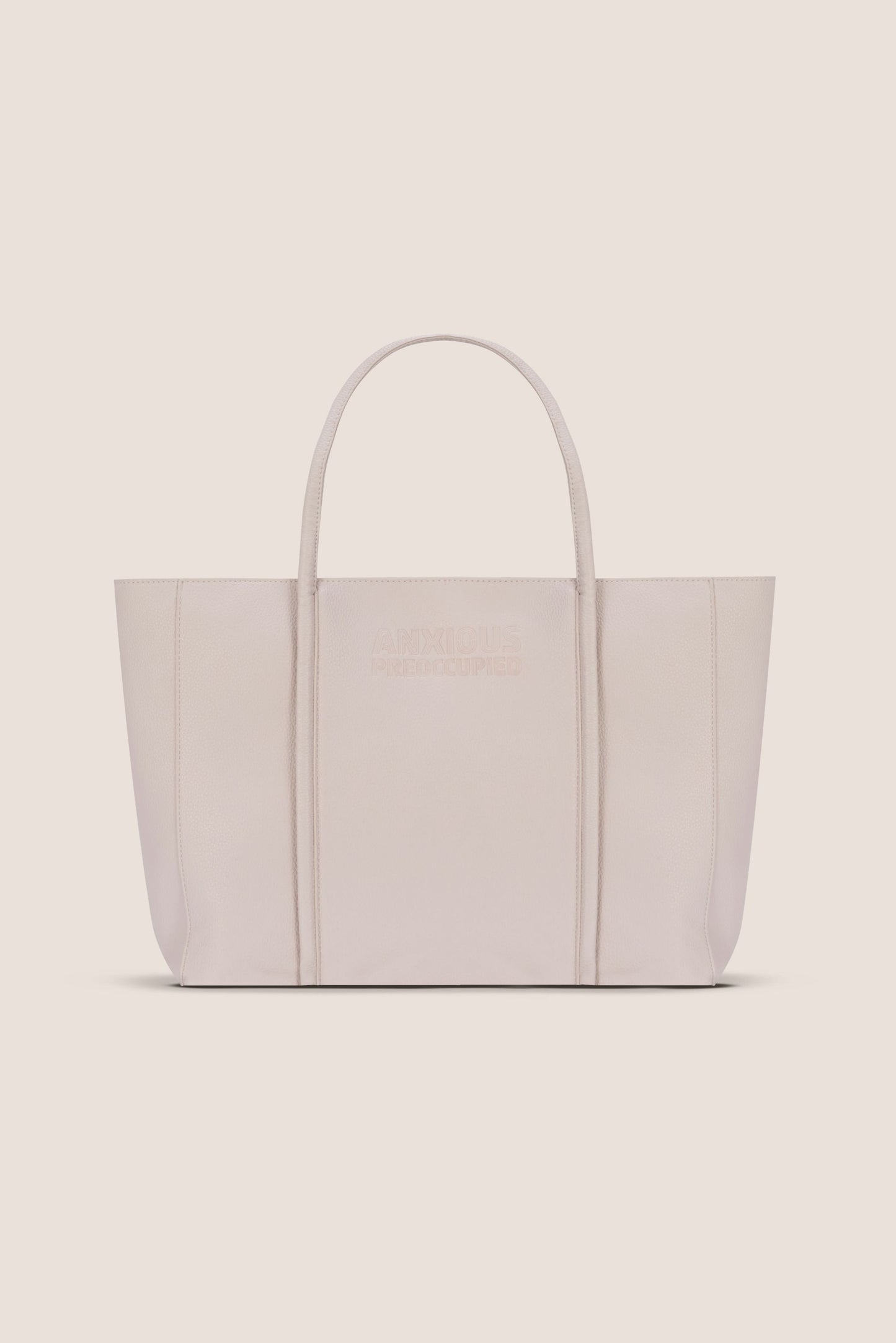 The Zipped Mid Tote Bag: Beige